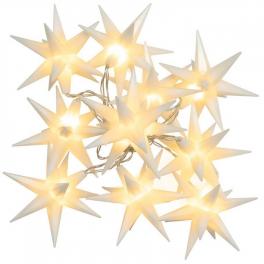 Vánoční LED hvězdy - teple bílé, 10 LED